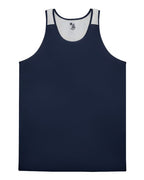 Alleson Athletic Men's Ventback Singlet Tank Top - Navy/ White