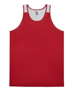 Alleson Athletic Men's Ventback Singlet Tank Top - Red/ White