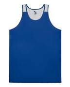 Alleson Athletic Men's Ventback Singlet Tank Top - Royal/ White