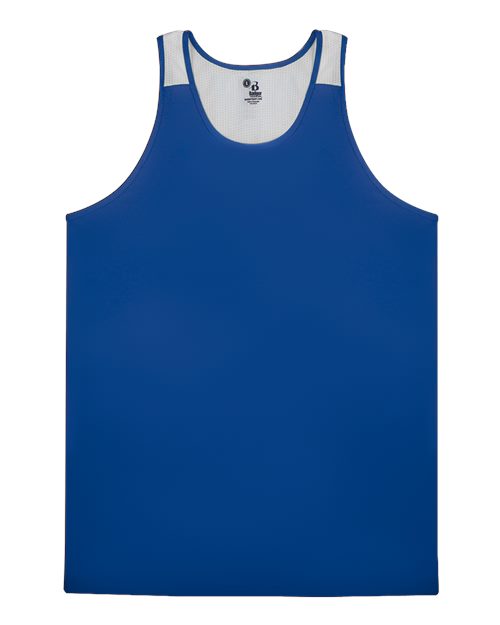 Alleson Athletic Men's Ventback Singlet Tank Top - Royal/ White