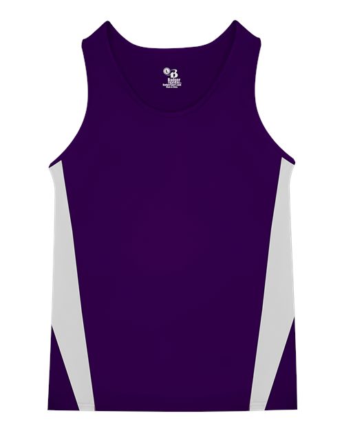 Alleson Athletic Men's Stride Singlet - Purple/ White