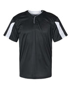 Alleson Athletic Men's Striker Placket (Part 1 of 2) - Black/ White