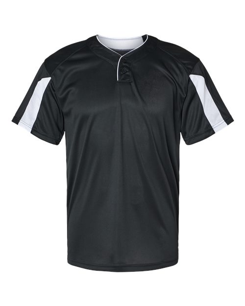 Alleson Athletic Men's Striker Placket (Part 1 of 2) - Black/ White
