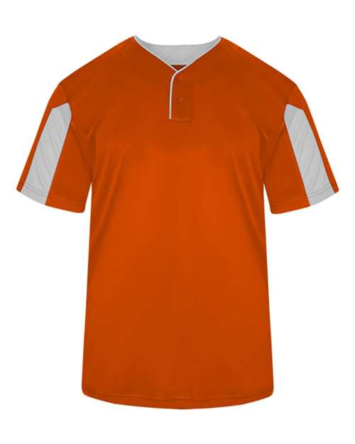 Alleson Athletic Men's Striker Placket (Part 1 of 2) - Burnt Orange/ White