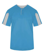 Alleson Athletic Men's Striker Placket (Part 1 of 2) - Columbia Blue/ White