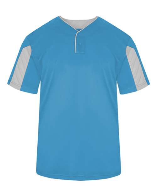 Alleson Athletic Men's Striker Placket (Part 1 of 2) - Columbia Blue/ White