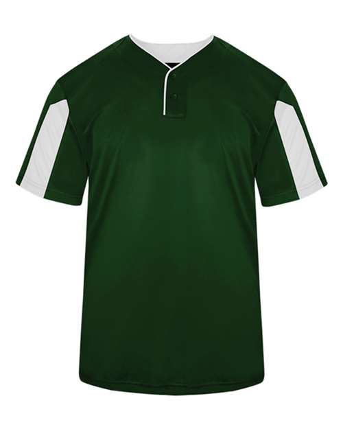 Alleson Athletic Men's Striker Placket (Part 1 of 2) - Forest/ White
