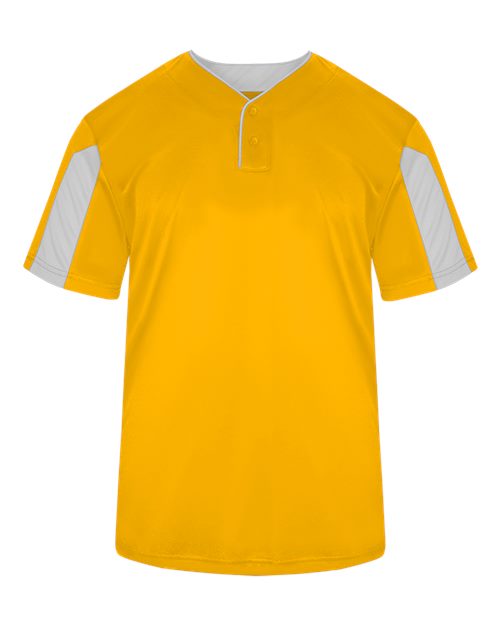 Alleson Athletic Men's Striker Placket (Part 1 of 2) - Gold/ White