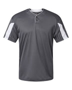 Alleson Athletic Men's Striker Placket (Part 1 of 2) - Graphite/ White