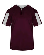 Alleson Athletic Men's Striker Placket (Part 1 of 2) - Maroon/ White