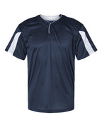 Alleson Athletic Men's Striker Placket (Part 1 of 2) - Navy/ White