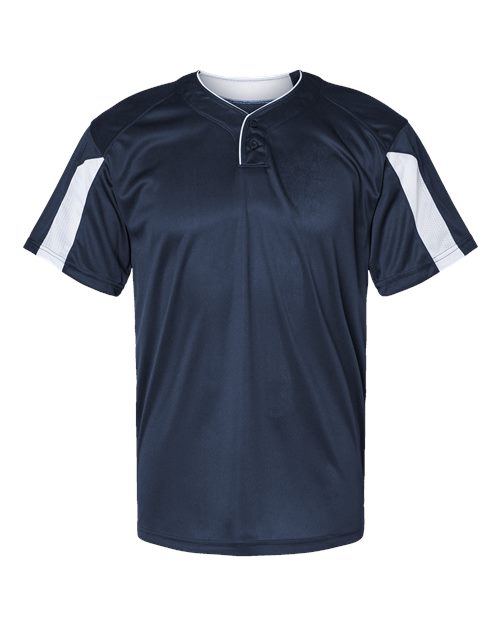 Alleson Athletic Men's Striker Placket (Part 1 of 2) - Navy/ White
