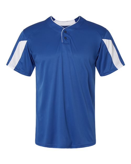 Alleson Athletic Men's Striker Placket (Part 2 of 2) - Royal/ White