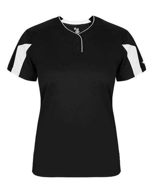 Alleson Athletic Women's Striker Placket - Black/ White