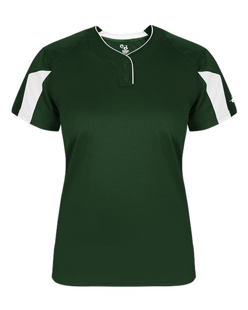 Alleson Athletic Women's Striker Placket - Forest/ White