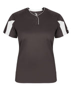 Alleson Athletic Women's Striker Placket - Graphite/ White