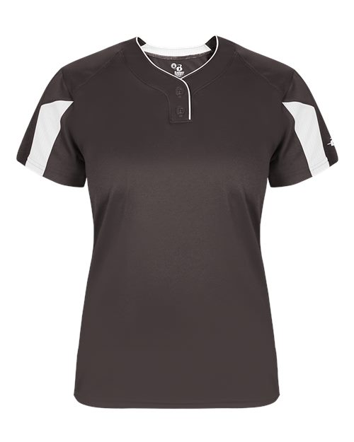 Alleson Athletic Women's Striker Placket - Graphite/ White