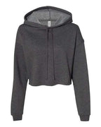 BELLA + CANVAS Women's Crop Hoodie Sweatshirt - Dark Grey Heather