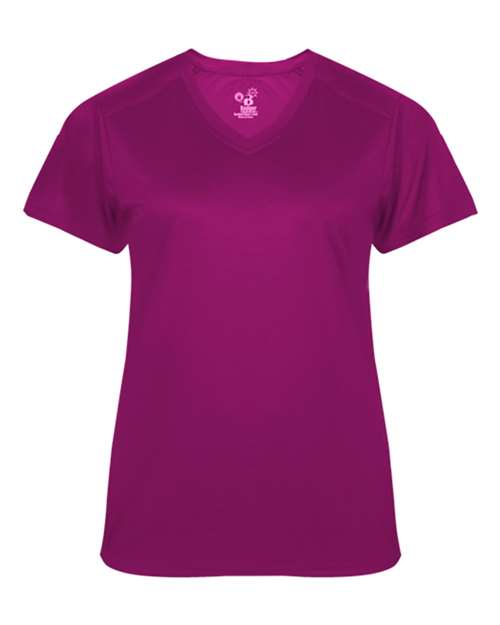 Badger Women's  Ultimate SoftLock™ V-Neck T-Shirt - Hot Pink