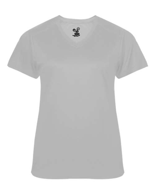 Badger Women's  Ultimate SoftLock™ V-Neck T-Shirt - Silver