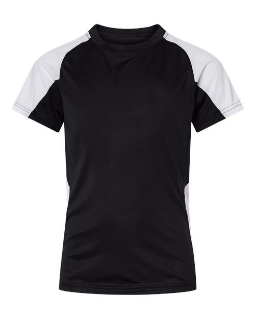 Augusta Sportswear Youth Cutter Jersey (Part 1 of 2) - Black/ White