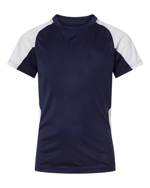 Augusta Sportswear Youth Cutter Jersey (Part 1 of 2) - Navy/ White