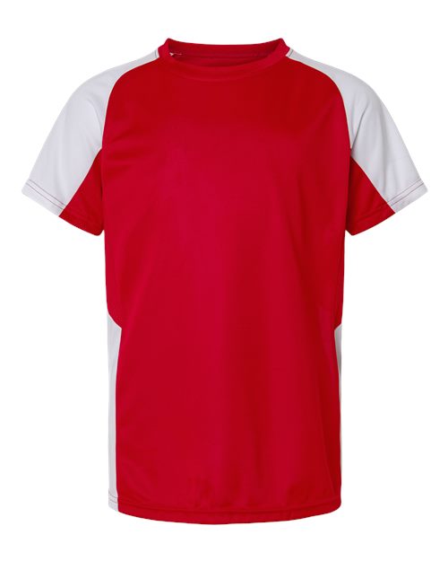 Augusta Sportswear Youth Cutter Jersey (Part 1 of 2) - Red/ White