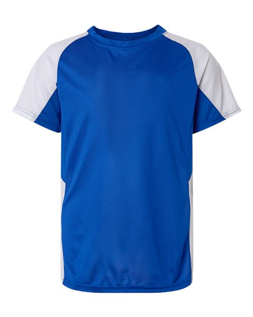 Augusta Sportswear Youth Cutter Jersey (Part 1 of 2) - Royal/ White