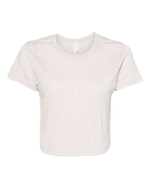 BELLA + CANVAS Women’s Flowy Crop Tee - Heather Dust