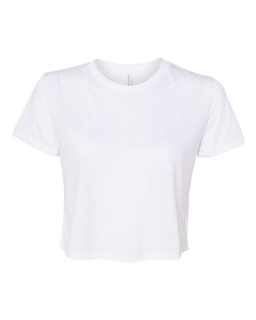 BELLA + CANVAS Women’s Flowy Crop Tee - White