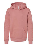 BELLA + CANVAS Youth Sponge Fleece Hoodie Sweatshirt - Mauve