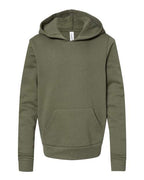 BELLA + CANVAS Youth Sponge Fleece Hoodie Sweatshirt - Military Green