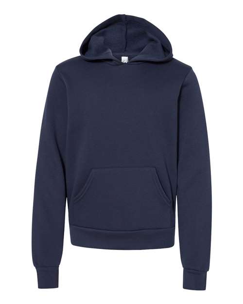 BELLA + CANVAS Youth Sponge Fleece Hoodie Sweatshirt - Navy