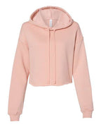 BELLA + CANVAS Women's Crop Hoodie Sweatshirt - Peach