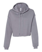 BELLA + CANVAS Women's Crop Hoodie Sweatshirt - Storm