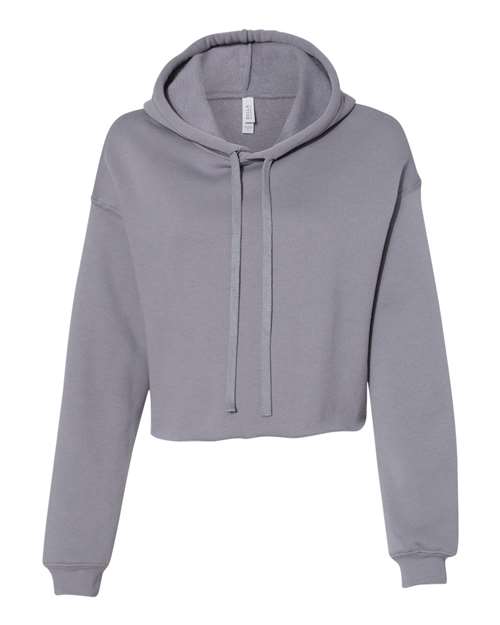 BELLA + CANVAS Women's Crop Hoodie Sweatshirt - Storm