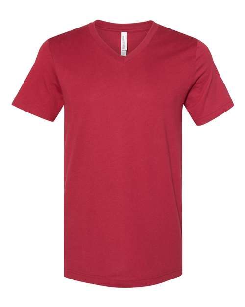 BELLA + CANVAS Unisex Jersey V-Neck Tee (Part 1 of 2) - Cardinal