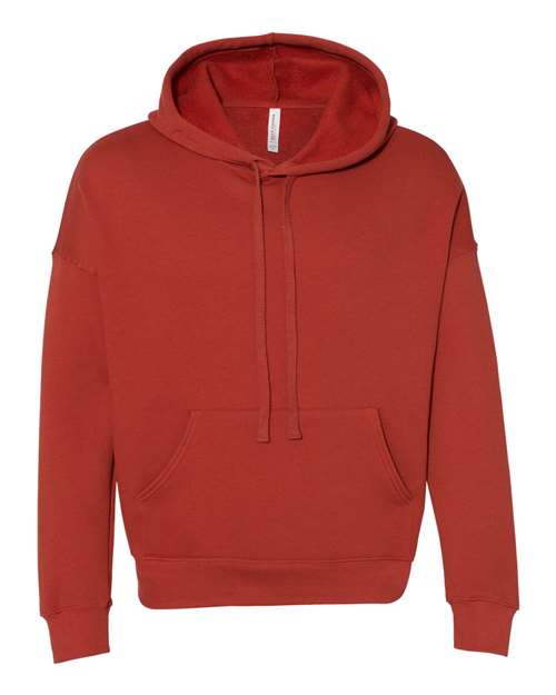 BELLA + CANVAS Unisex Sponge Fleece Drop Shoulder Hoodie Sweatshirt - Brick