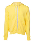 BELLA + CANVAS Unisex Sponge Fleece Full-Zip Hoodie Sweatshirt (Part 3 of 3) - Yellow