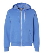 BELLA + CANVAS Unisex Sponge Fleece Full-Zip Hoodie Sweatshirt (Part 1 of 3) - Heather Columbia Blue