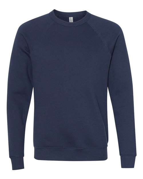 BELLA + CANVAS Unisex Sponge Fleece Raglan Crewneck Sweatshirt (Part 2 of 3) - Navy