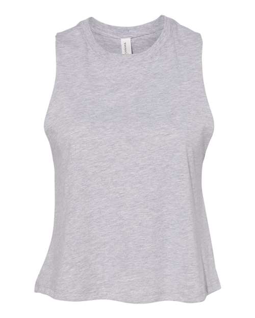 BELLA + CANVAS Women's Racerback Crop Tank - Athletic Heather