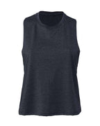 BELLA + CANVAS Women's Racerback Crop Tank - Heather Navy