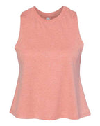BELLA + CANVAS Women's Racerback Crop Tank - Heather Sunset