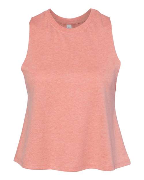 BELLA + CANVAS Women's Racerback Crop Tank - Heather Sunset