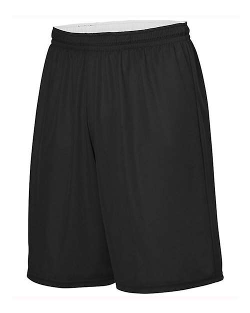 Augusta Sportswear Youth Reversible Wicking Shorts - Black/ White