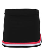 Augusta Sportswear Girls' Pike Cheer Skirt - Black/ Red/ White