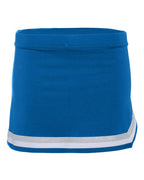 Augusta Sportswear Girls' Pike Cheer Skirt - Royal/ White/ Metallic Silver