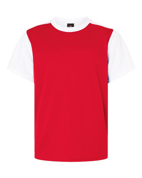 Alleson Athletic Youth Crewneck Pullover Baseball Jersey - Red/ White