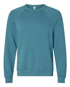 BELLA + CANVAS Unisex Sponge Fleece Raglan Crewneck Sweatshirt (Part 2 of 3) - Heather Deep Teal